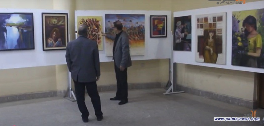 "لون وذاكرة" معرض فني ضم 100 عمل تشكيلي لنقابة الفنانين في ذي قار